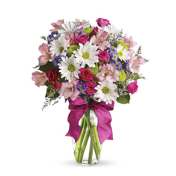 Красочные цветы в вазе Resim 1